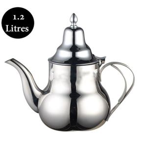 Théière Inox de Volume 1200 ml - Théière marocaine moderne avec Filtre, BERRAD