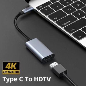Adaptateur USB-C vers HDMI 4K Ultra HD - Convertisseur Type C pour MacBook, Samsung, Laptop & Tablette - Gris Aluminium Haute Qualité