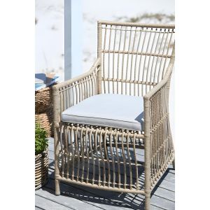 Coussin de chaise - Confortable et résistant - Pour jardin et extérieur - Gris clair