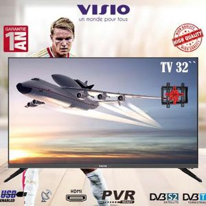 Visio TV 32" Pouces HD Led Récepteur intégré + TNT + HDMI + USB