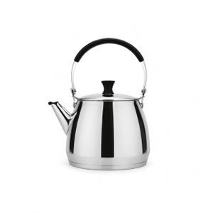 Lamacom Bouilloire Inox – Design Élégant, Poignée Résistante à la Chaleur, Bec Verseur Précis, Compatible Tous Feux, Acier Inoxydable Haute Qualité pour Thé & Café