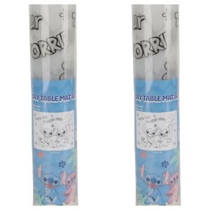 Lot de 2 - Set de Sets de Table à Colorier Stitch - DIY Créatif - Pour Enfants - Bleu