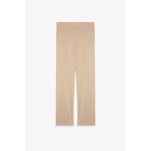 Marwa بنطلون بيج محبوك