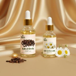 Bio Pack x2 Huile de Girofle 50 ml et Huile de Camomille 30 ml routine beauté organic