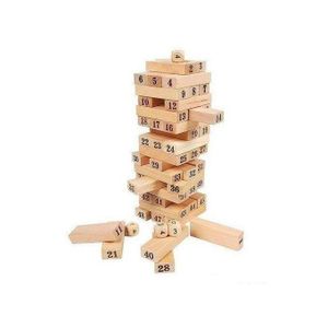 Jenga 54 pièces de bloc d'empilage en bois²