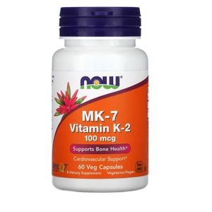 Now  MK-7 Vitamine K-2, 100 mcg, 60 capsules végétariennes