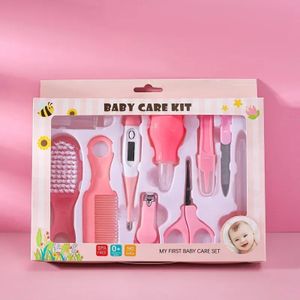 Kit de soins bébé 10 pièces, coupe ongles bébé, brosse cheveux, peigne, ciseaux sécurité, aspirateur , kit hygiène nouveau né, accessoires soins bébé