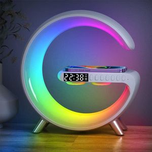 Smart G63 – Station de Chevet 3-en-1 avec Son Bluetooth, Charge Sans Fil & Lampe LED