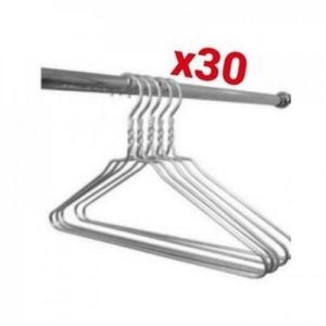 Pack 30 pièces de cintres en acier inoxydable Multifonctionnel