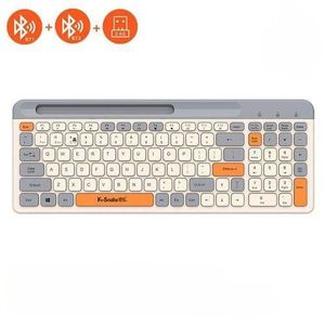 K-Snake Clavier sans fil Bluetooth à 100 touches, connexion Tri-mode de connexion