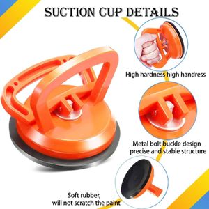 DINGQI Ventouse de Levage 45 kg Professionnelle – Poignée à Aspiration Forte pour Verre, Miroir, Carrelage, Marbre et Granit – Porte-Verre et Porte-Carreaux avec Verrouillage Sécurisé – Outil de Manutention, Débosselage, Construction, Rénovation et Bricolage