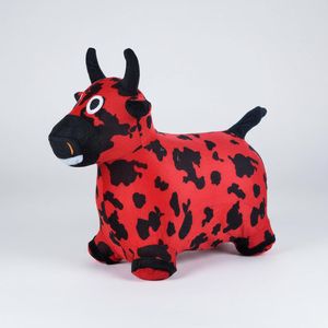 Jouet Gonflable Taureau pour Enfants, Rouge et Noir, 1 Pièce
