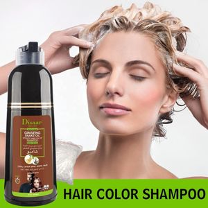 شامبو تلوين بني طبيعي - يغطي 100% من الشعر الأبيض - معزّز بالجينسنغ وزيت الأفعى - 400 مل
