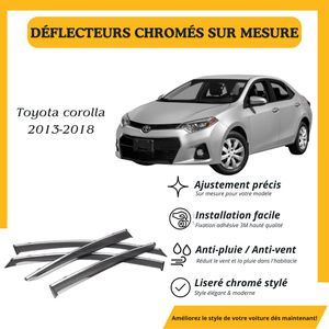 Déflecteur d’air noir et chromé Toyota Corolla Sedan 2013-2018