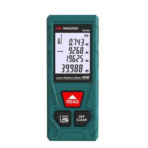 Télémètre laser professionnel, outil de mesure laser numérique, précision de 2 mm, mètre ruban laser, règles électroniques avec mode Pythagore, mesure de distance, de surface, de volume, télémètre laser sans piles
