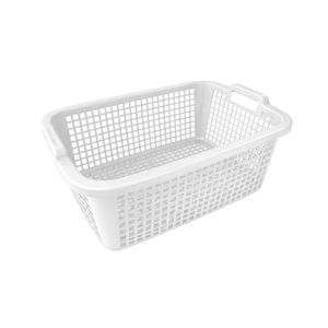 Plastique PANIER LINGE PROPRE RECTANGULAIRE - BLANC - 58x43cm