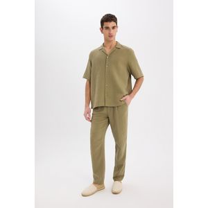 Defacto Pantalon Homme en coton - Kaki - D6144AX.