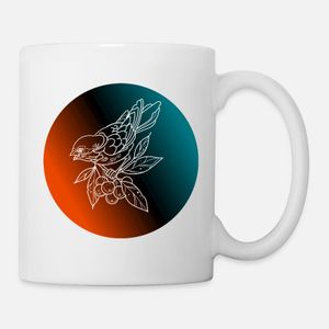 Autumn bird Mug, Haut Qualité , كأس ,كوب مخصص ,هدية عيد ميلاد