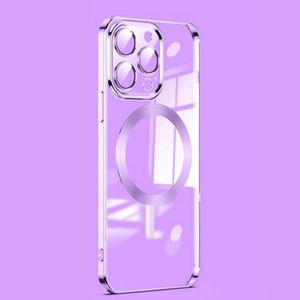 Iphone 12 pro max silicone Transparent MagSafe magnétique sans Fil produit Mauve