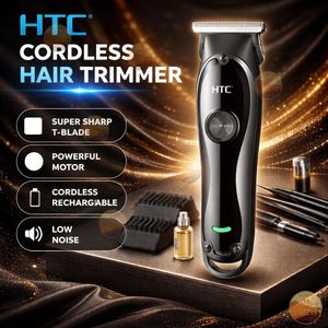 Htc AT-118 Cordless Hair Trimmer - Tondeuse à Barbe et Cheveux Professionnelle Sans Fil - Haute Précision 