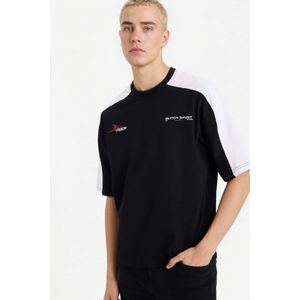 Defacto تيشيرت نص كم قصة فضفاضة بياقة مستديرة