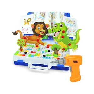 Ensemble de blocs de construction CREATIVE PORTABLE BOX 4 EN 1 éducatifs avec perceuse et tournevis