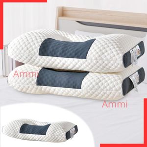 Lot de 2 Oreiller Memoire Forme Cervical pour Les Douleurs au Cou, Oreiller Orthopédique Ergonomique de Soutien, Oreiller Massage multifonctionnel Aide au Sommeil 
