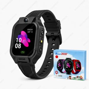 Montre intelligente Connectée Enfant Smart Watch avec Carte SIM, Appels, Localisation, Appareil Photo, Bluetooth, Alarme et Chat Vocal - Noir