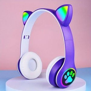 Casque Bluetooth5.0 Pour Chat Music Headset Cat Ear Headphones Wireless