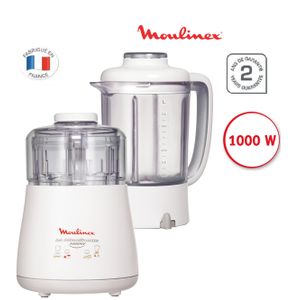 Moulinex Blender Made in France avec mini hachoir, 500W, bol de 1,25L à  prix pas cher