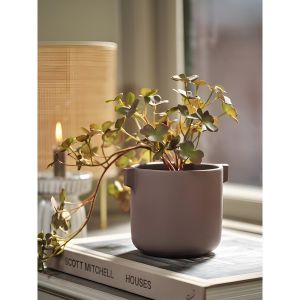 Cache-pot - Céramique Mate - Pour Plantes d'Intérieur - Raisin Poudré Ø12xH11cm