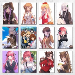 Kawaii & Cute Anime Girls Portrait, 12 Poster A5