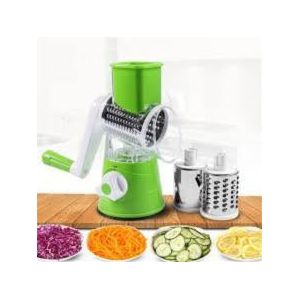 Râpe Rotative Manuelle Multifonction – Coupe-Légumes & Fromage avec 3 Tambours en Acier Inoxydable