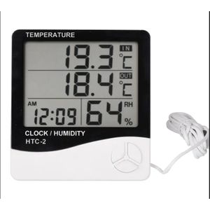 2 en 1 thermomètre hygromètre LCD numérique humidité mètre détecteur  thermographe intérieur chambre Instrument