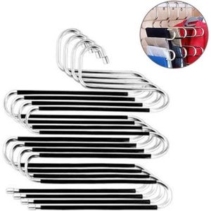 5x Cintre pour pantalons en forme de S Cintre pour vêtements peu encombrant