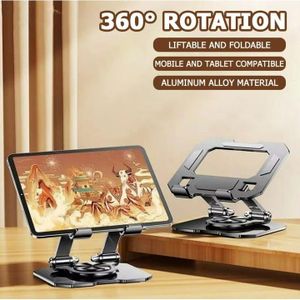 Boost de tablette rotatif 360 360 ° en aluminium - support de bureau pliable et réglable - Compatible avec
