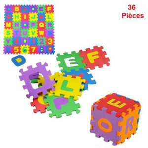 Puzzle des Alphabets 26 Lettres et Nombres de 0 à 9 - Jouet doux et éducatif pour bébés 36 Pcs