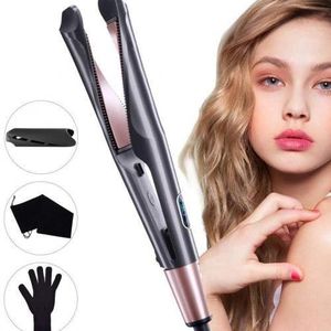 Friseur Boucleur Pro Hair Straightener Curling 2 In 1 Tourmaline Ceramic