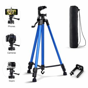 Trépied Professionnel Réglable pour Téléphone et Appareil Photo avec Tête Pivotante 360° et Sac de Transport