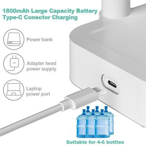 موزع مياه كهربائي قابل لإعادة الشحن - مضخة محمولة للزجاجات، مثالي للمكتب، المنزل والرحلات