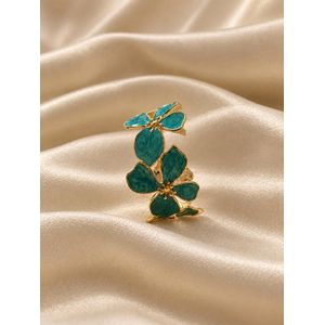 Bracelet fleur pour femme dorée-bracelet jonc ajustable 
