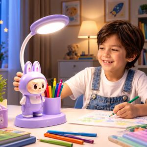 Mini Lampe de Table LED Flexible – Lampe Labubu Rechargeable pour Bureau et Chambre