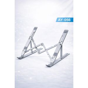 Aya Support Ordinateur Portable & Tablette AY-056 en Alliage d’Aluminium – Pliable – 7 Niveaux Réglables – Hauteur 55-145 mm – Stable & Antidérapant