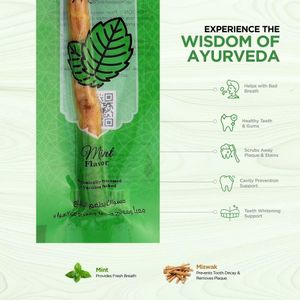 Dabur miswak Bâtonnets de Miswak naturels Sewak pour les dents, 15 cm (paquet de 24), brosse à dents à mâcher, brosse à dents naturelle traditionnelle