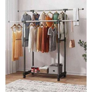 Portant à vêtements porte Manteau double pan