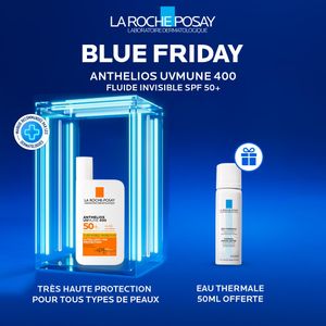 La Roche Posay Anthelios Uvmune 400 Crème Solaire Fluide Invisible  Peaux Sensibles  50ml = Eau Thermal Offerte.