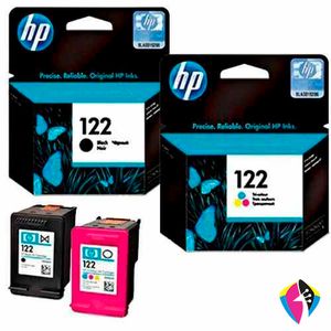 Hp Cartouche 122 NOIR + 122 COULEUR  - Produits Authentiques