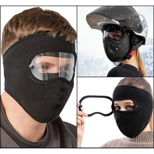 Cagoule d'hiver en tricot à visière épaisse et chaude pour homme, chapeau d' hiver en peluche, protège-oreilles pour cyclisme en plein air, masque de  Ski