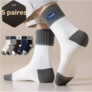 General 5 Paires de Chaussettes Mi-Mollet Unisexes, Respirantes et Antidérapantes, Chaudes et Confortables, Toutes Saisons, Légères et Translucides, Couleurs Aléatoires