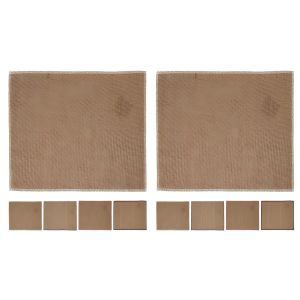 Set de Table - Jute Naturel - Protection et Décoration - Beige 45 x 30 cm - Lot de 2